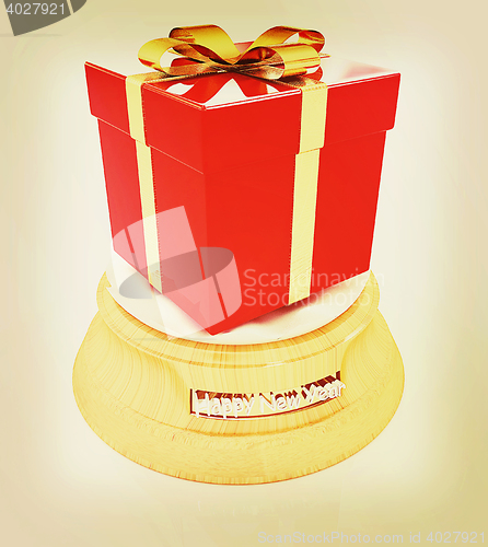 Image of Bright christmas gifts. 3D illustration. Vintage style.