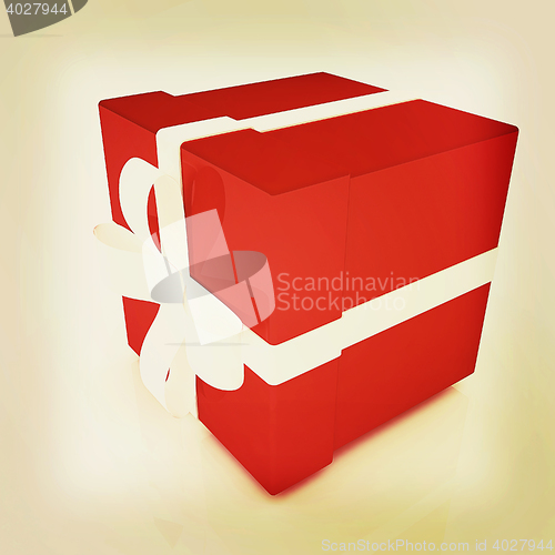 Image of Bright christmas gifts. 3D illustration. Vintage style.