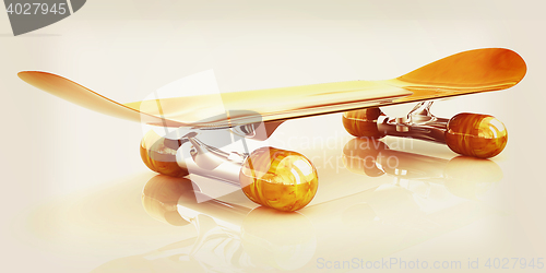 Image of Skateboard. 3D illustration. Vintage style.