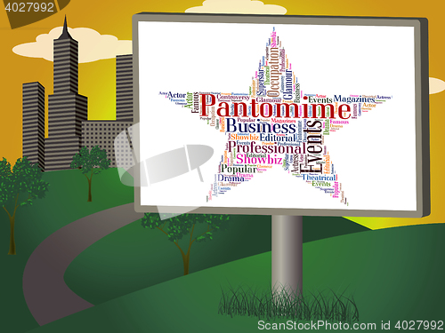 Image of Pantomime Star Represents Stage Theaters And Dramas