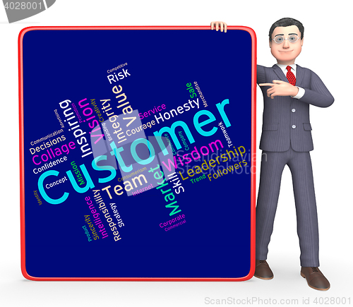 Image of Customer Words Shows Patronage Consumers And Wordcloud