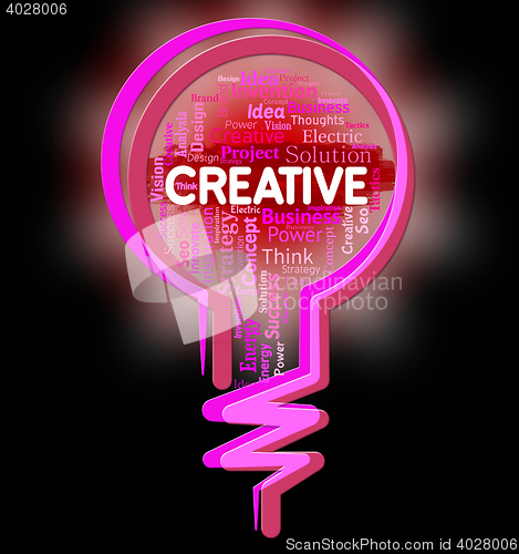 Image of Creative Lightbulb Shows Creatives Invention And Designing