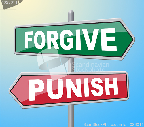 Image of Forgive Punish Signs Shows Let Off And Excuse