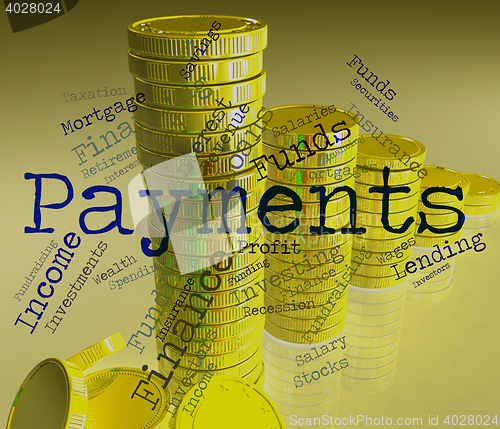 Image of Payments Word Shows Pays Bill And Instalment