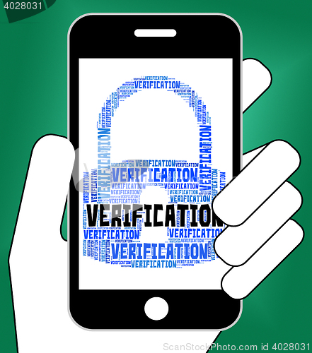 Image of Verification Lock Shows Authenticity Guaranteed And Certified