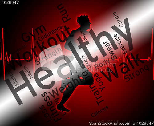 Image of Health Words Shows Healthcare Text And Wellness