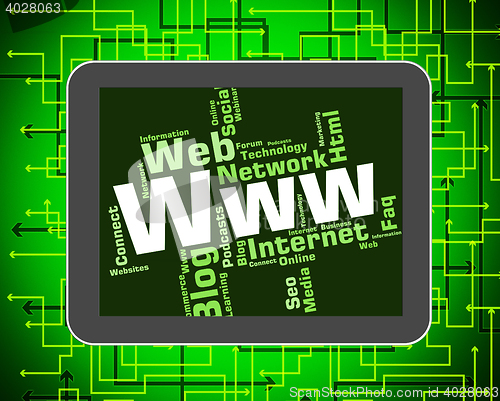 Image of Www Word Shows World Wide Web And Internet