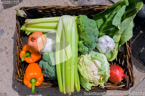 Image of Fresh vegetables in basket
