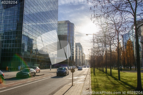 Image of The modern part of city centre in Brussels