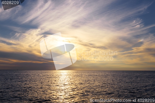 Image of Seasapewith horizon and sunset