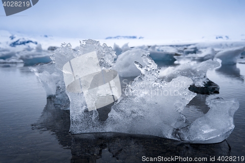 Image of Blue icebergs closeup