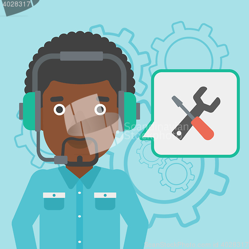 Image of Technical support operator vector illustration.