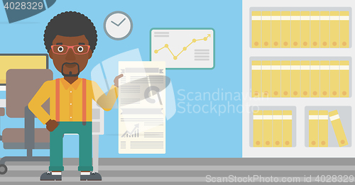 Image of Man making business presentation.