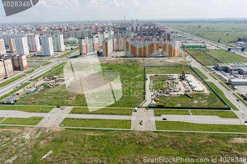 Image of Construction site of residential house in Tyumen