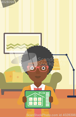 Image of Smart home automation vector illustration.
