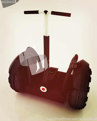 Image of Mini electrical and ecological transport. 3D illustration. Vinta