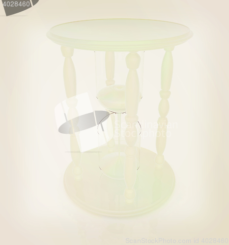 Image of Fantastic hourglass. 3D illustration. Vintage style.