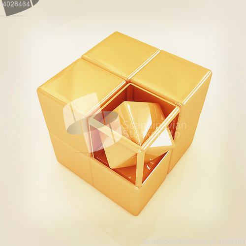 Image of 3d abstract background . 3D illustration. Vintage style.