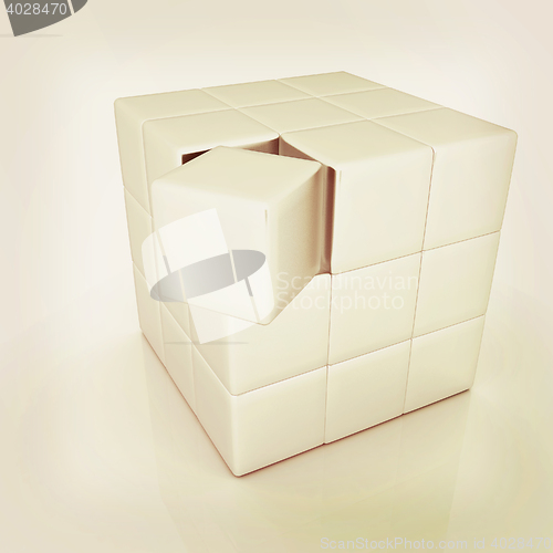 Image of 3d abstract background . 3D illustration. Vintage style.
