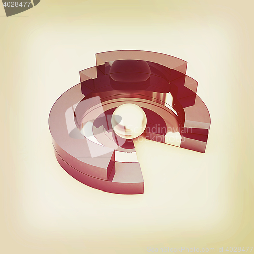 Image of Abstract structure. 3D illustration. Vintage style.