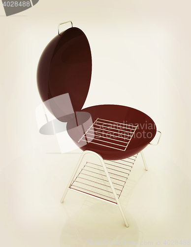 Image of Oven barbecue grill. 3D illustration. Vintage style.