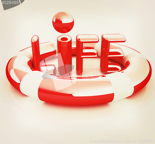 Image of Concept of life-saving.3d illustration. Global . 3D illustration