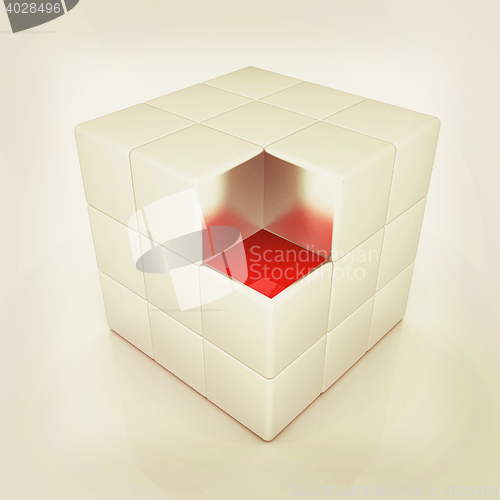 Image of 3d abstract background . 3D illustration. Vintage style.