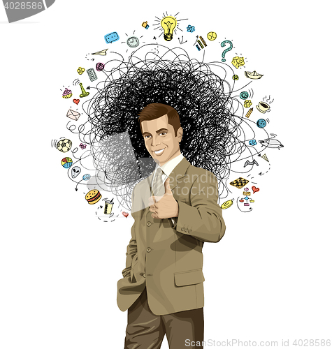 Image of Vector Business Man Shows Well Done