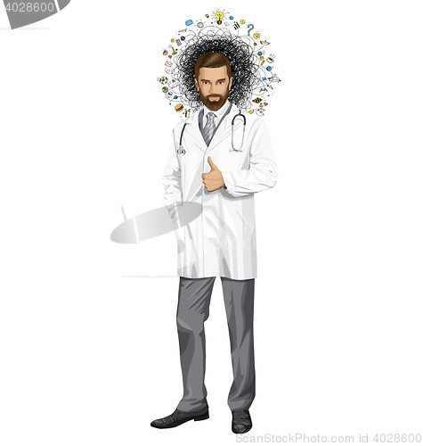 Image of Vector Doctor With Stethoscope