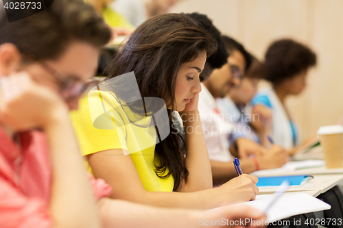 Image of group of international students on lecture