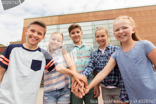 Image of group of happy elementary school students