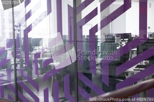 Image of empty office with modern computers