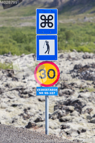 Image of Roadsigns in the west of Iceland