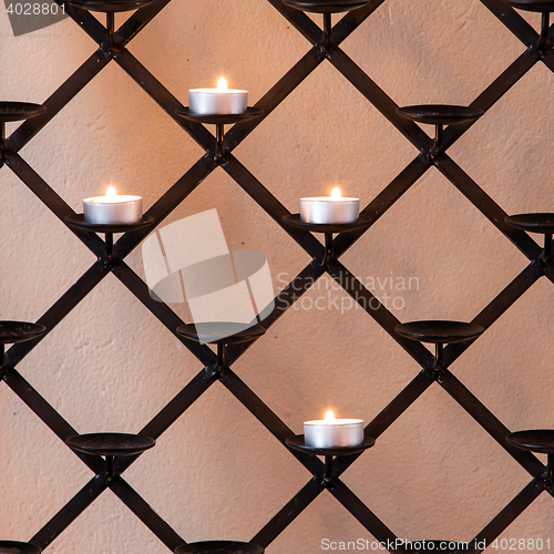 Image of Candles in a church