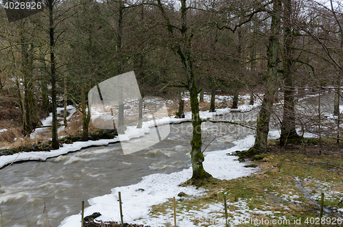 Image of Kungsbacka river with  cold water