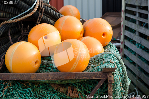 Image of Fishing net with orange float