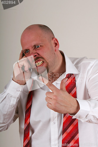 Image of angry man talking