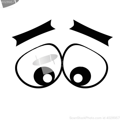 Image of cartoon eyes.sad