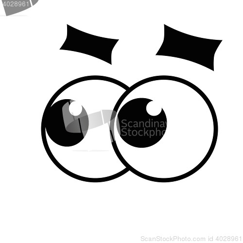 Image of cartoon eyes.see on the left