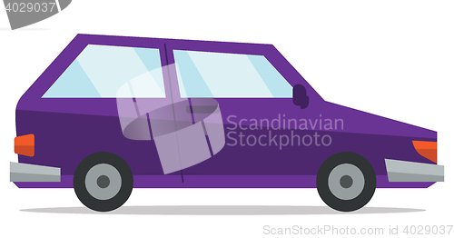 Image of Small purple car vector illustration.