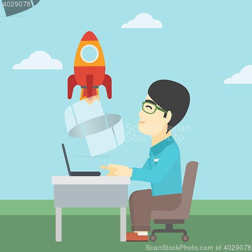 Image of Business start up vector illustration.