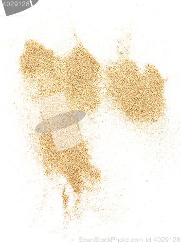 Image of sand on white