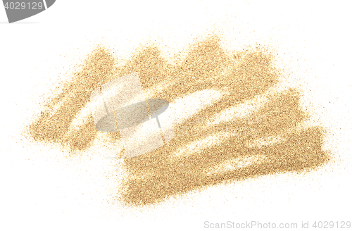Image of sand on white