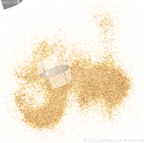 Image of sand on white