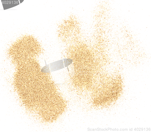 Image of sand on white