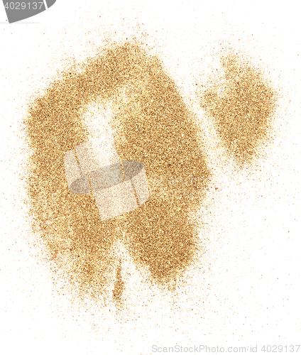 Image of sand on white