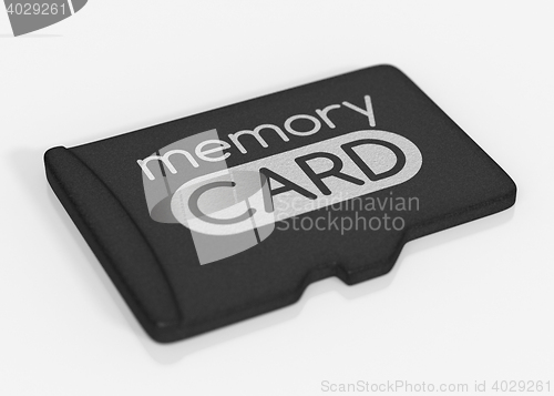 Image of MicroSD memory card. 