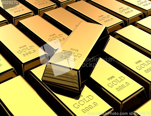 Image of Golden bars background