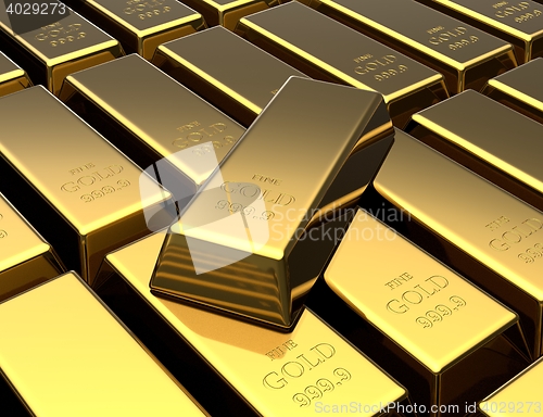 Image of Golden bars background