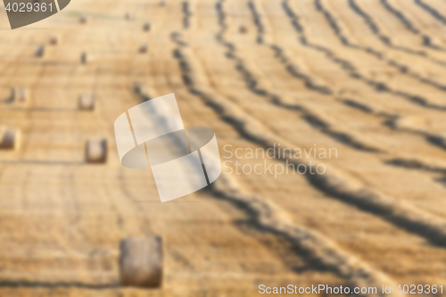 Image of stack of straw in the field